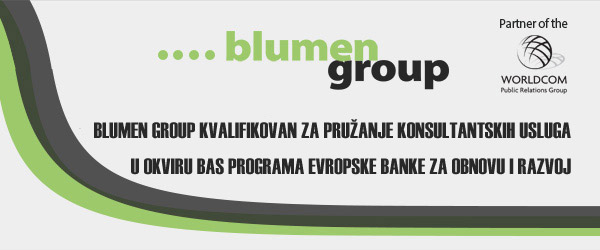 BLUMEN GROUP KVALIFIKOVAN ZA PRUŽANJE KONSULTANTSKIH USLUGA U OKVIRU BAS PROGRAMA EVROPSKE BANKE ZA OBNOVU I RAZVOJ